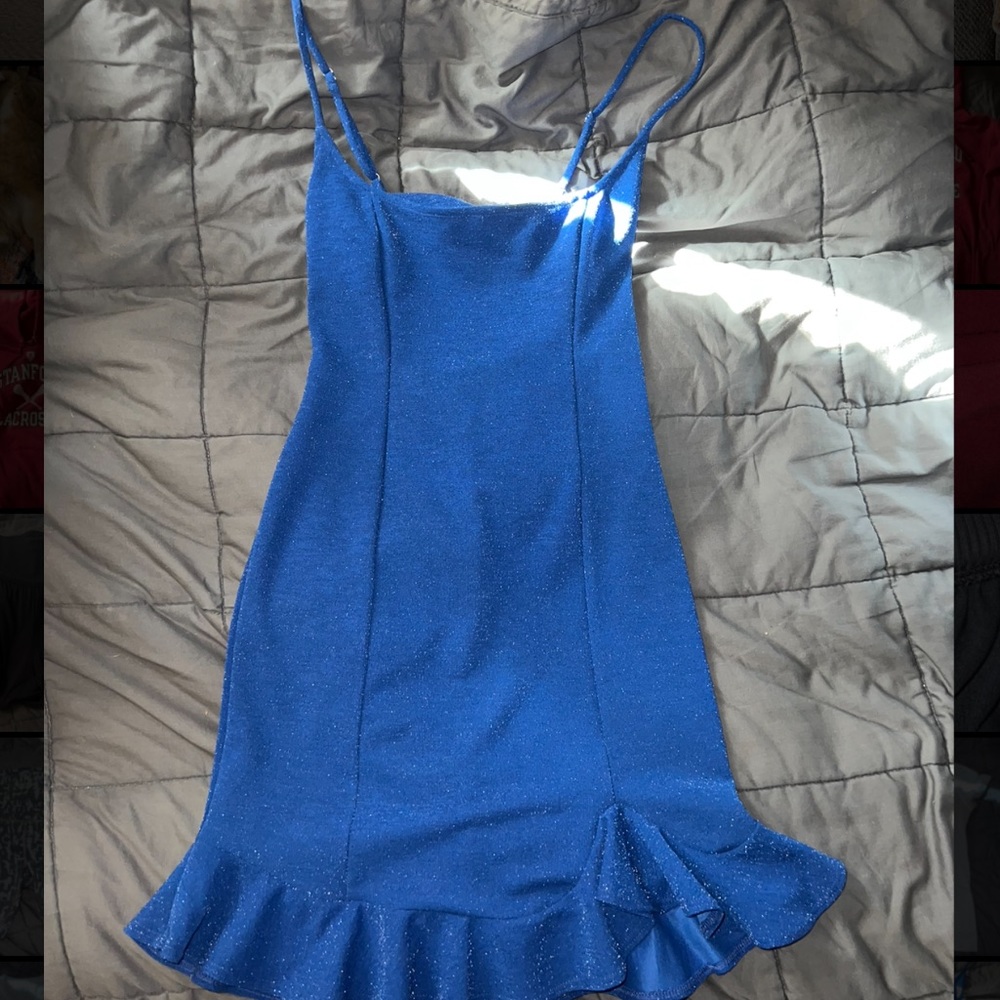 Lucy in the Sky Sparkly Blue Mini Dress